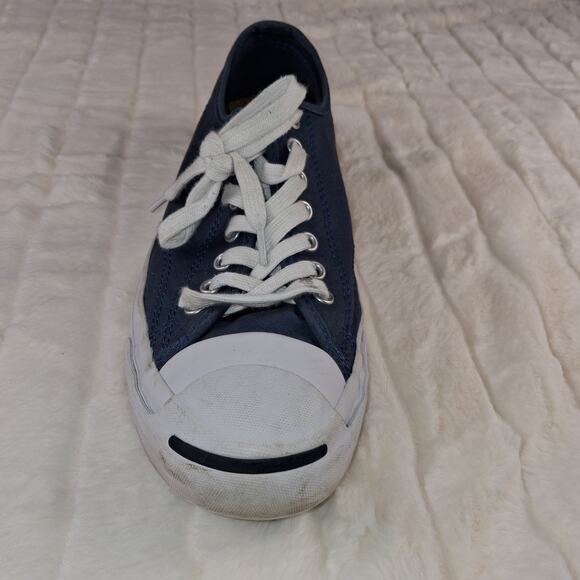 Converse Jack Purcell Men's 10 Blue Low Top Sneakers Classic Cork Insole Shoes - Picture 9 of 15